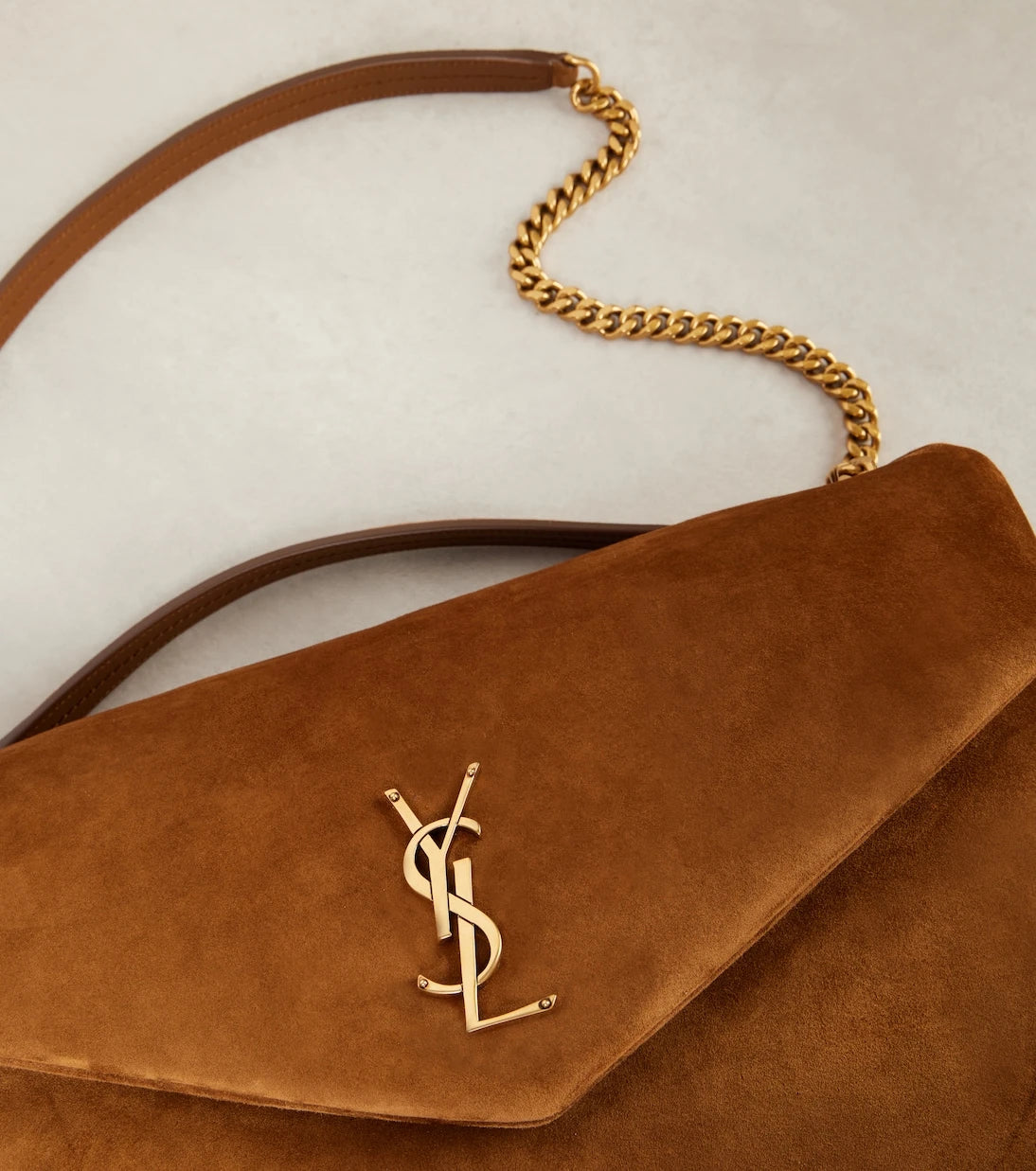 Saint Laurent - Calypso Large suede shoulder bag