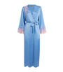 Silk Lace-Trim Bénédicte Long Robe