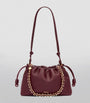 LOEWE Burgundy Leather Flamenco Purse