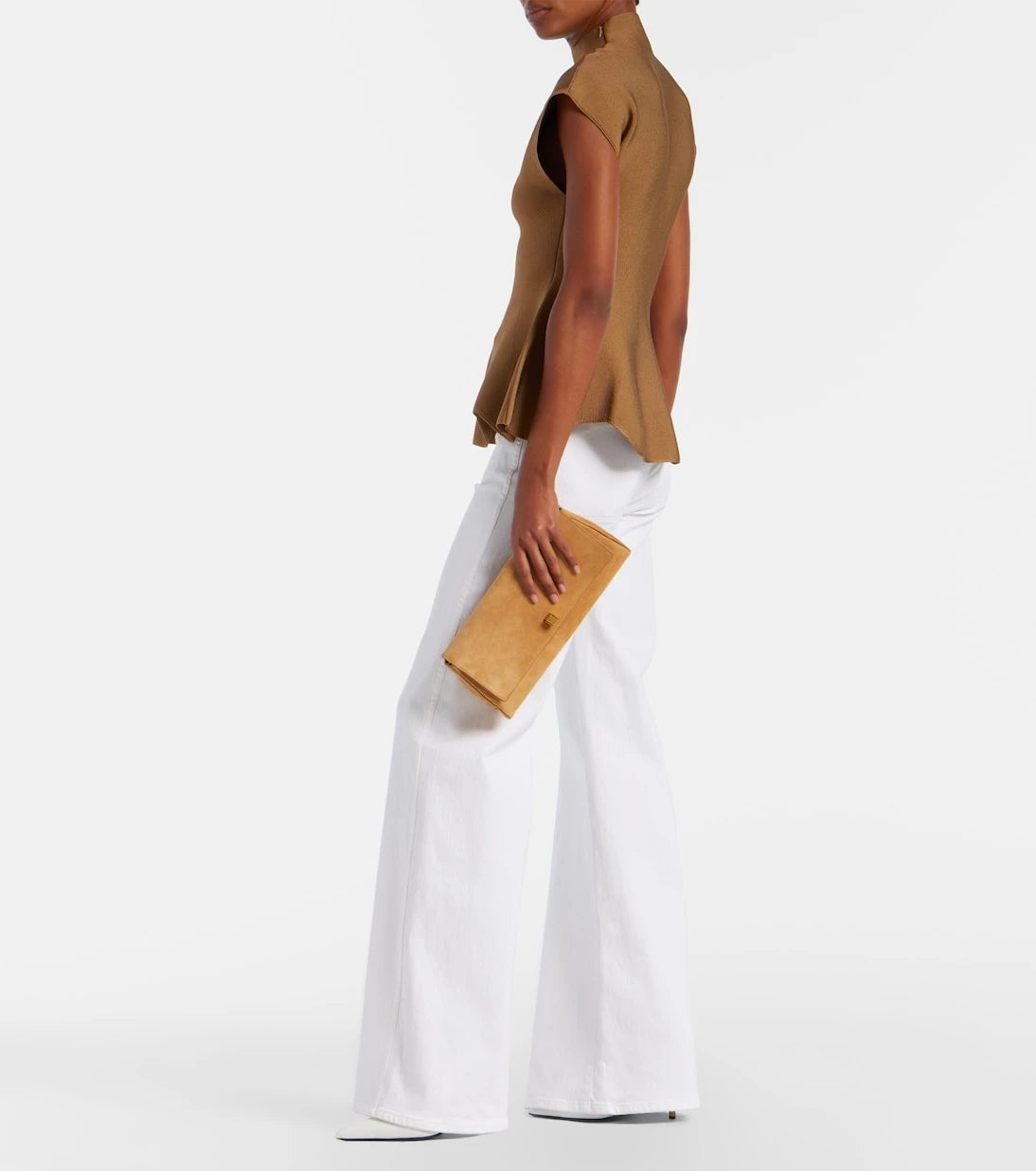 Khaite - Audrey suede clutch