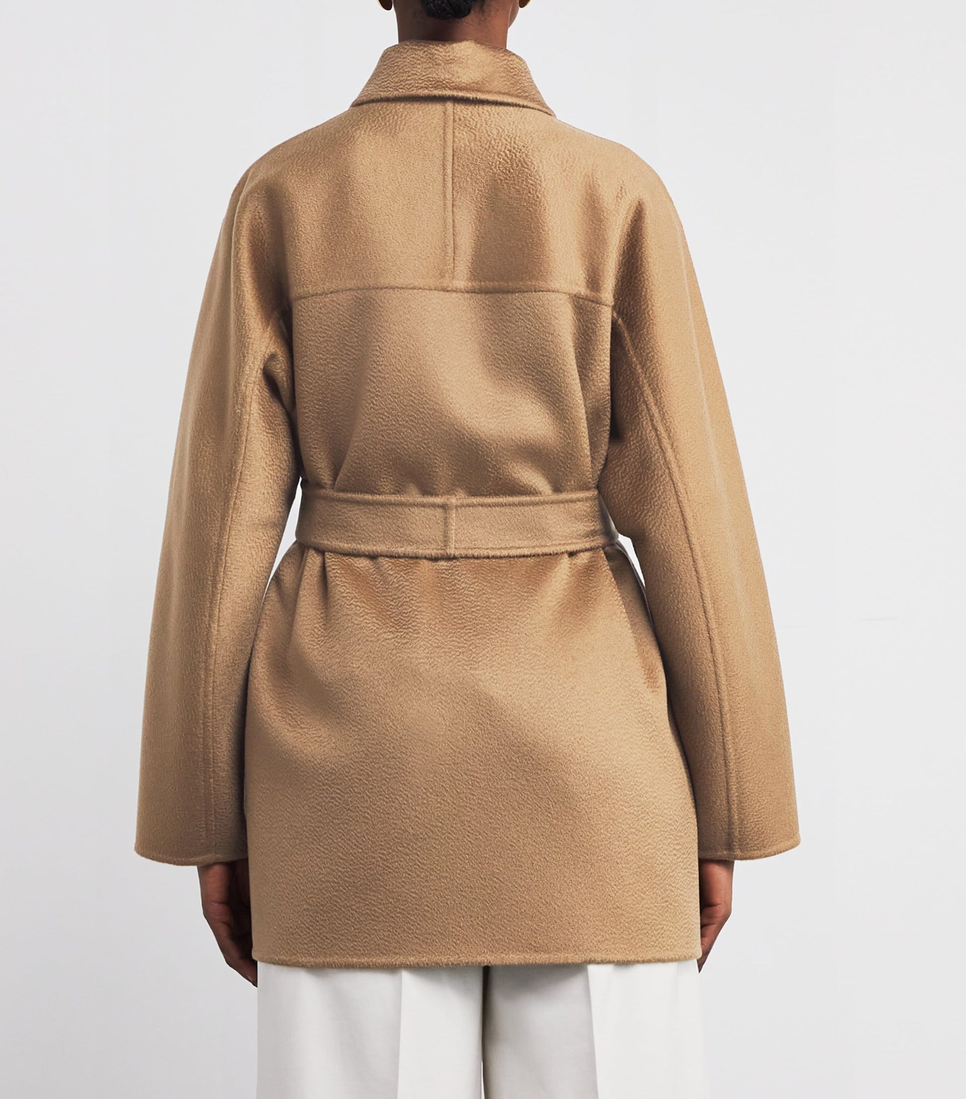 Beige Cashmere Lembi Short Coat