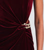 Self-Portrait Burgundy Velvet Strapless Maxi Dress