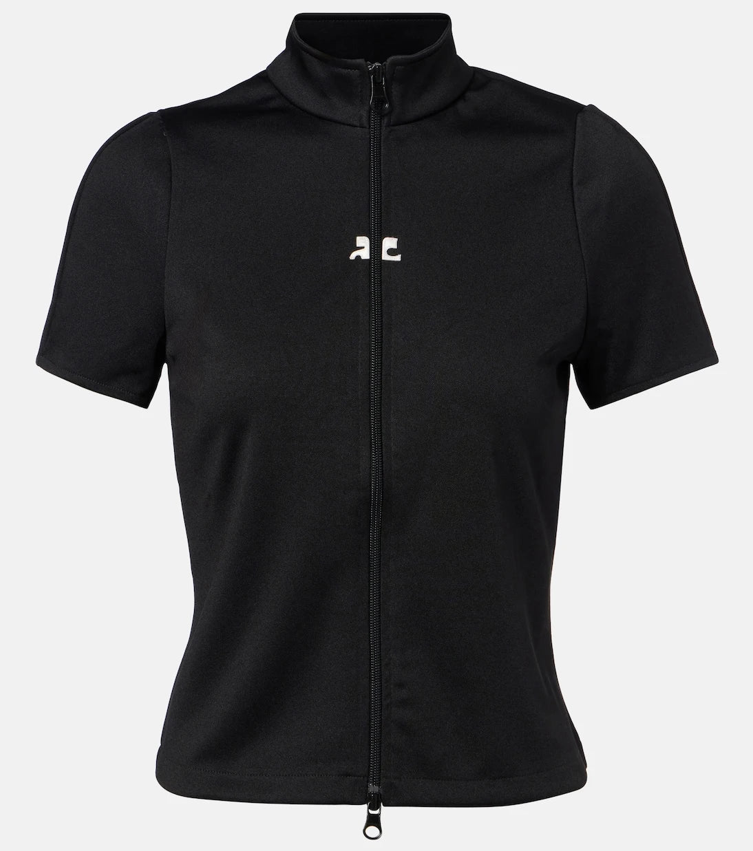 Courrèges - Interlock logo zip-up jersey top