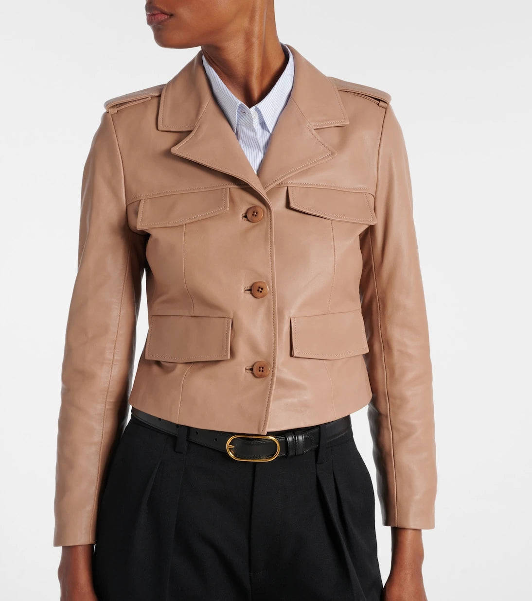 Dorothee Schumacher - Sleek Statement cropped leather jacket