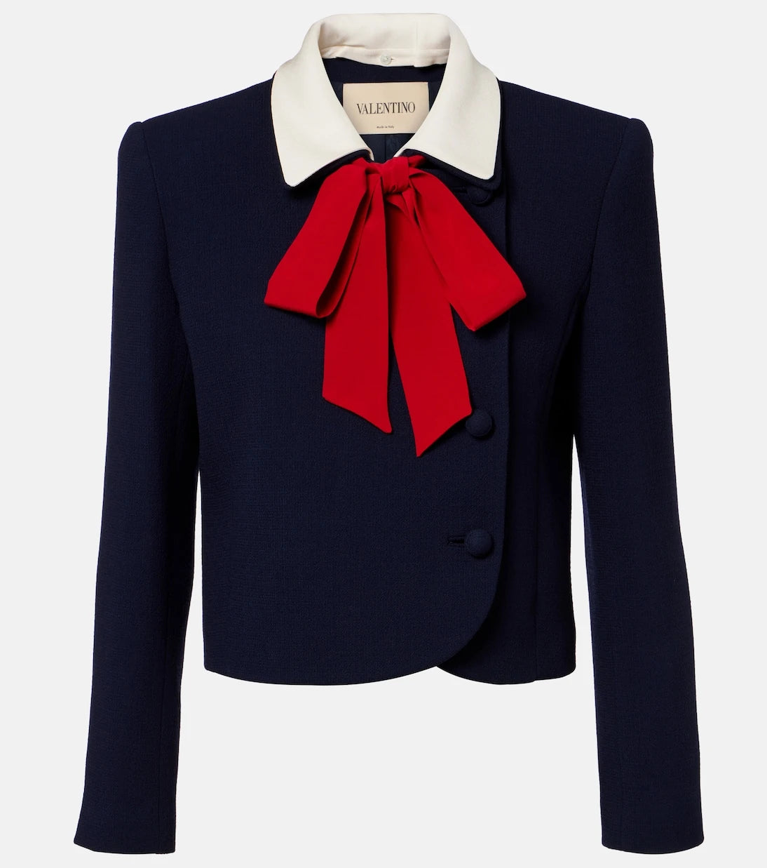 Valentino - Tie-neck virgin wool jacket
