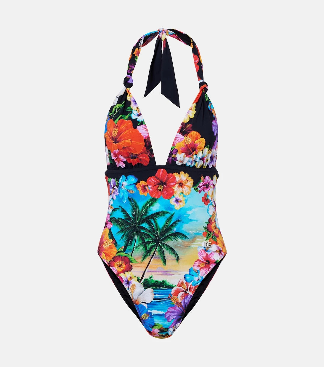 Dolce&Gabbana - Floral halterneck swimsuit