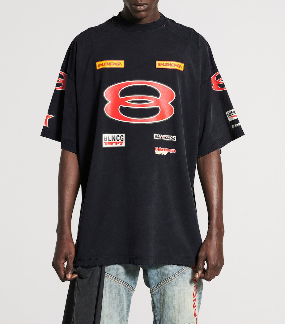 Balenciaga Oversized Distressed Logo T-Shirt