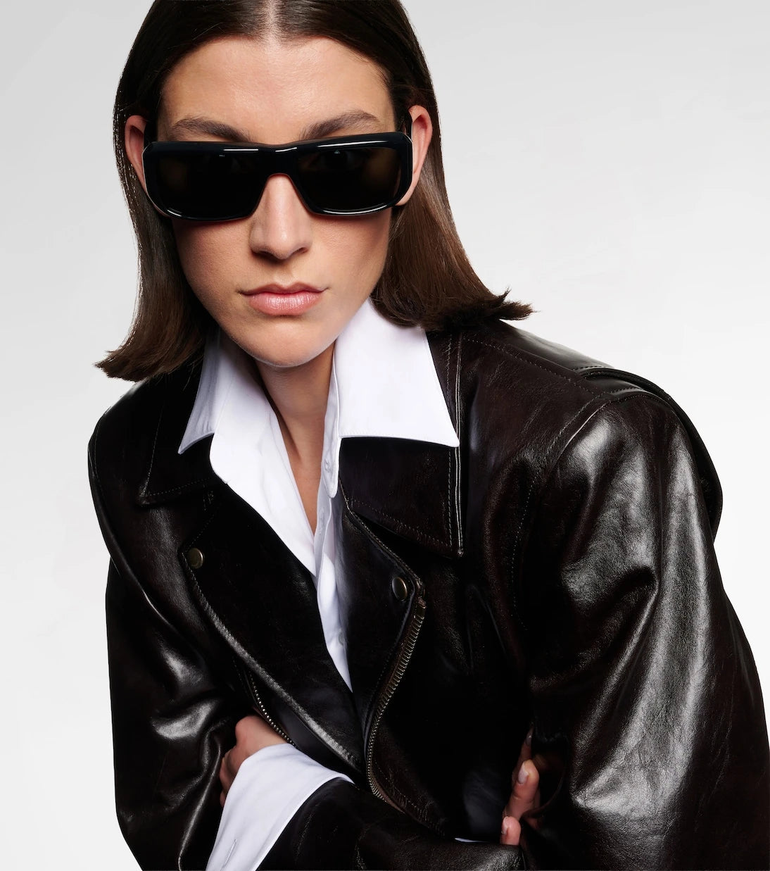 Saint Laurent - SL Logo rectangular sunglasses