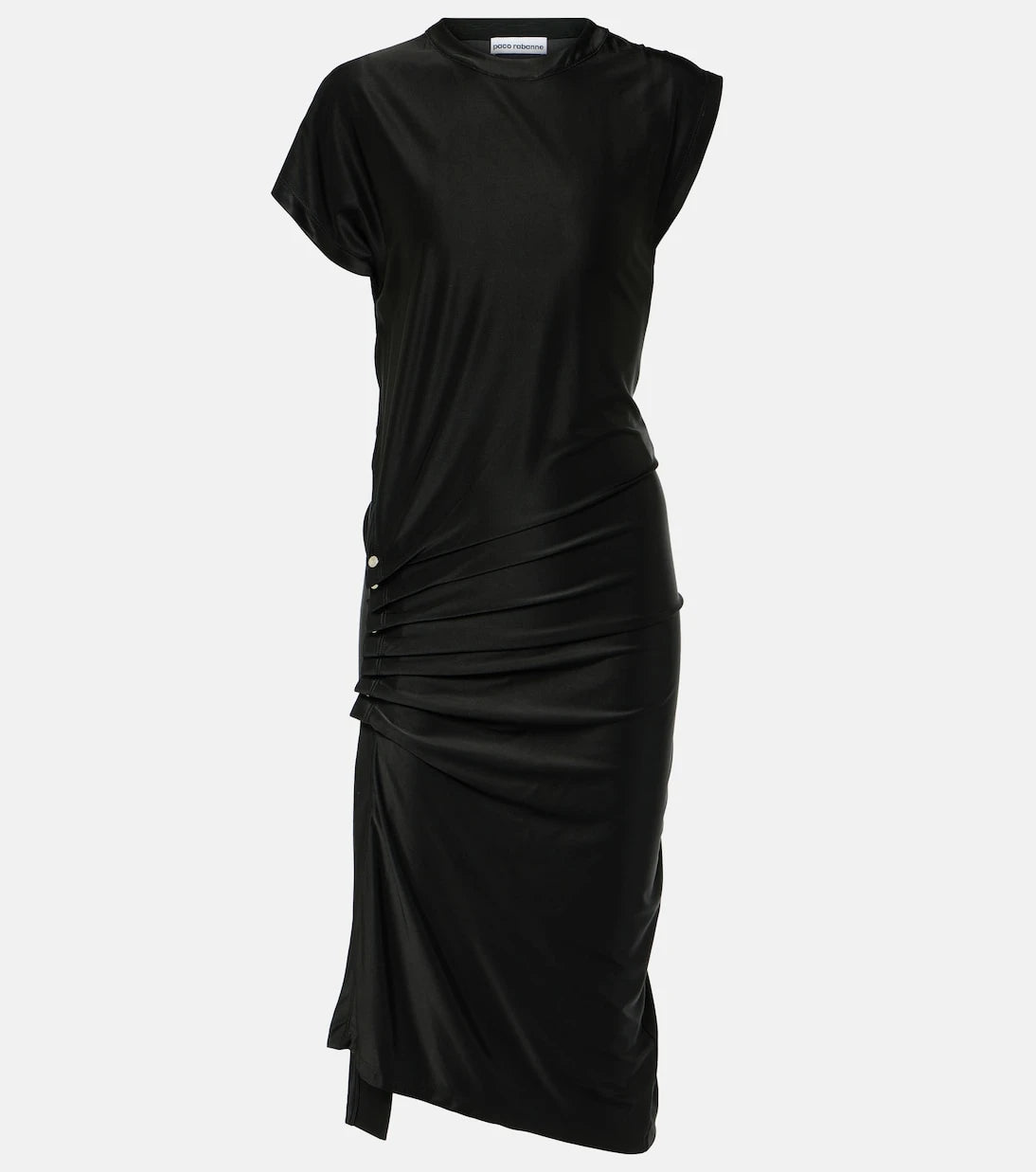 Rabanne - Draped jersey midi dress