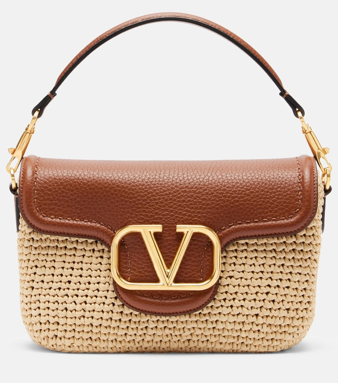 Valentino Garavani - Alltime raffia-effect shoulder bag
