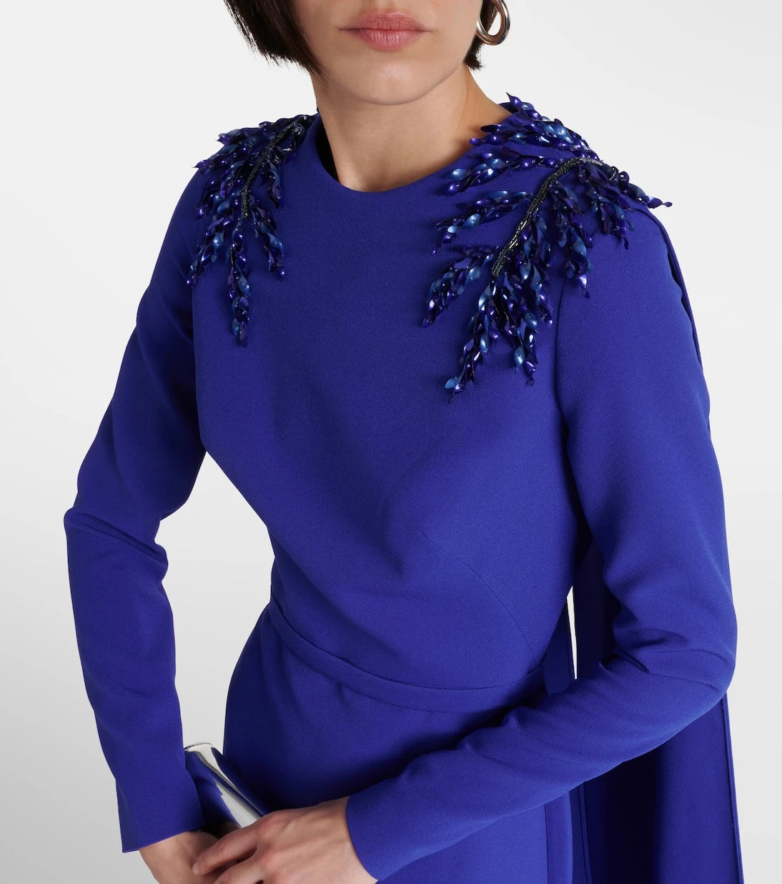 Safiyaa - Ginevra embellished caped gown