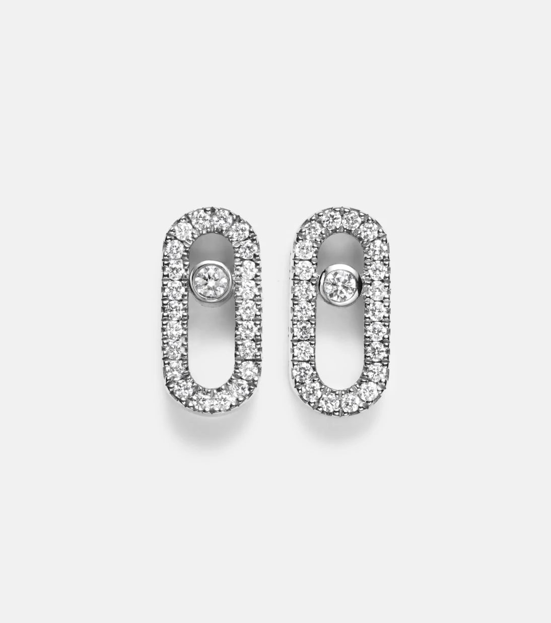 Messika - Move Uno 18kt white gold earrings with diamonds