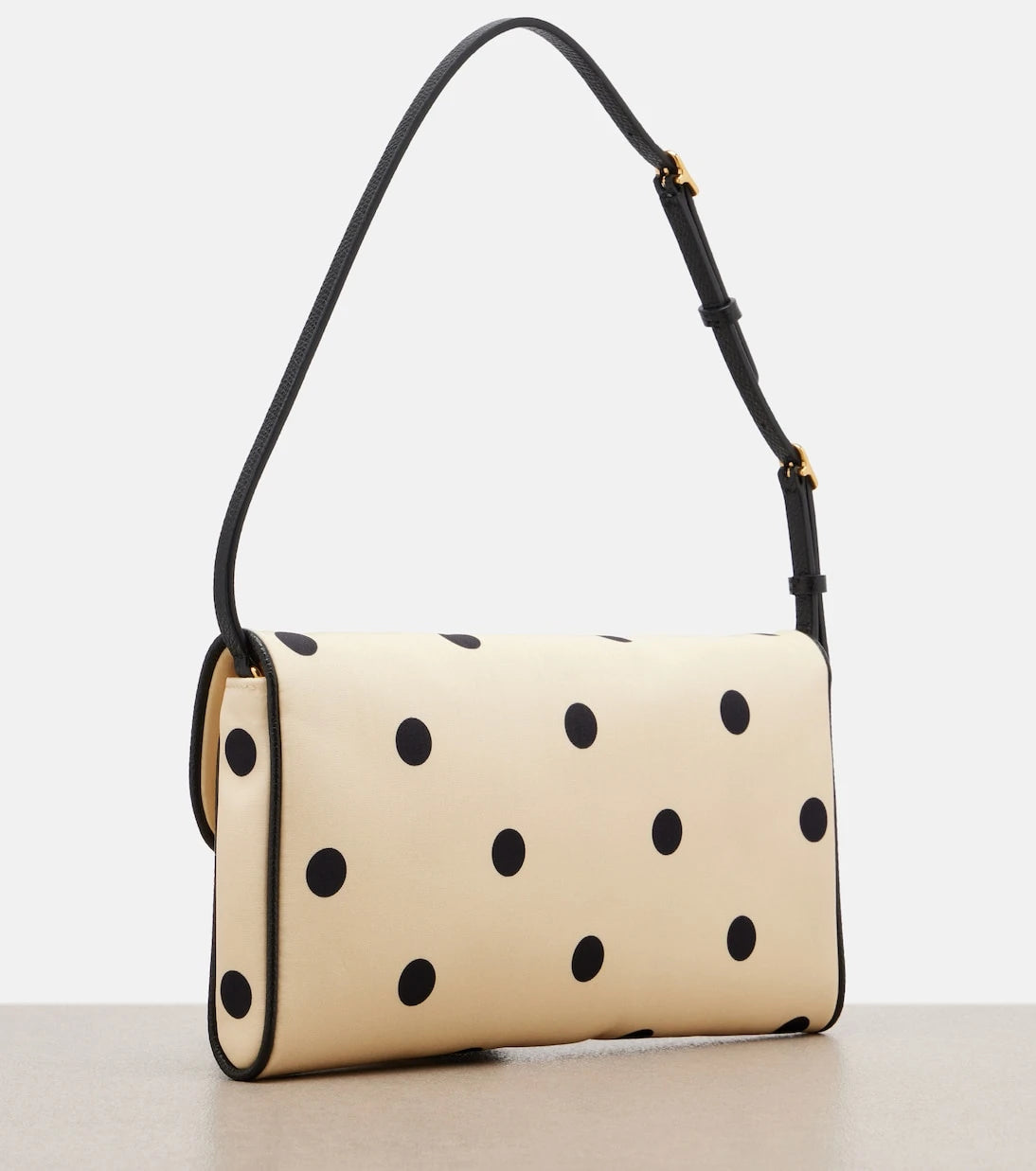 Valentino Garavani - DeVain Small polka-dot satin shoulder bag
