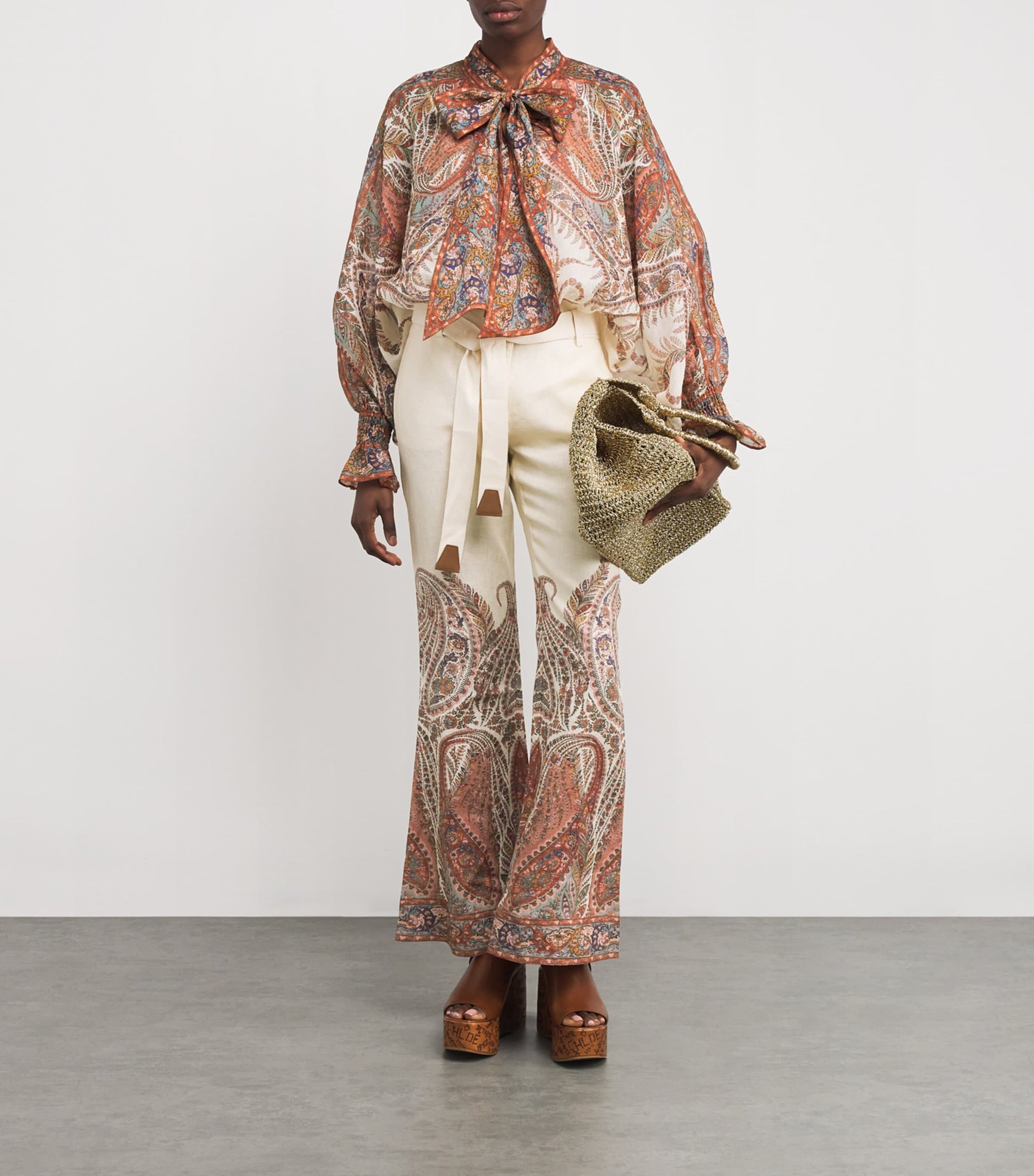 Ivory Ramie Paisley Rhiannon Blouse