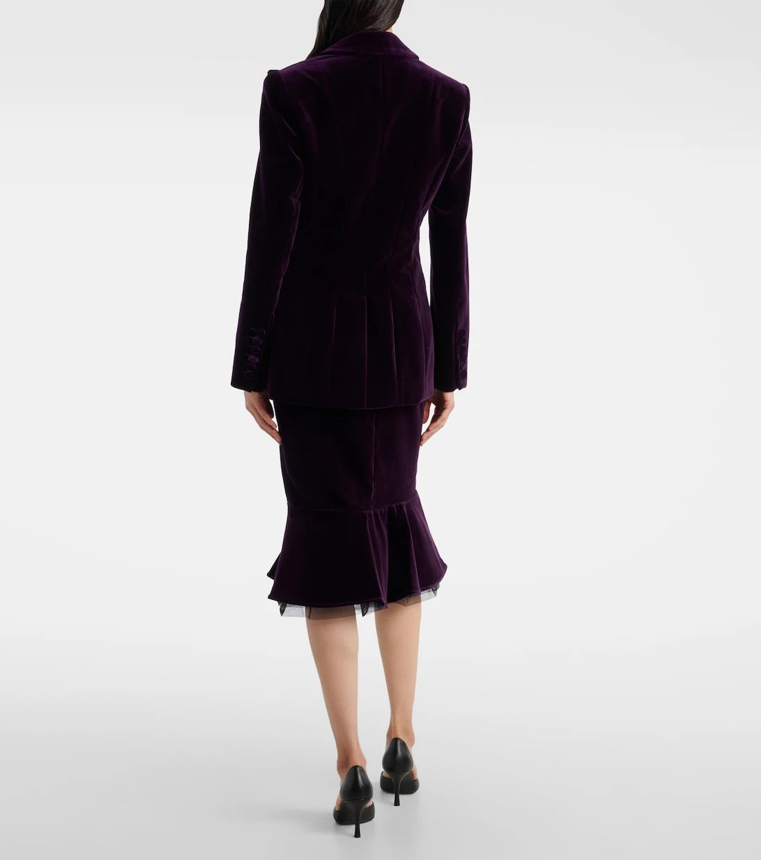 Nina Ricci - سترة بلايزر قطنية مخملية