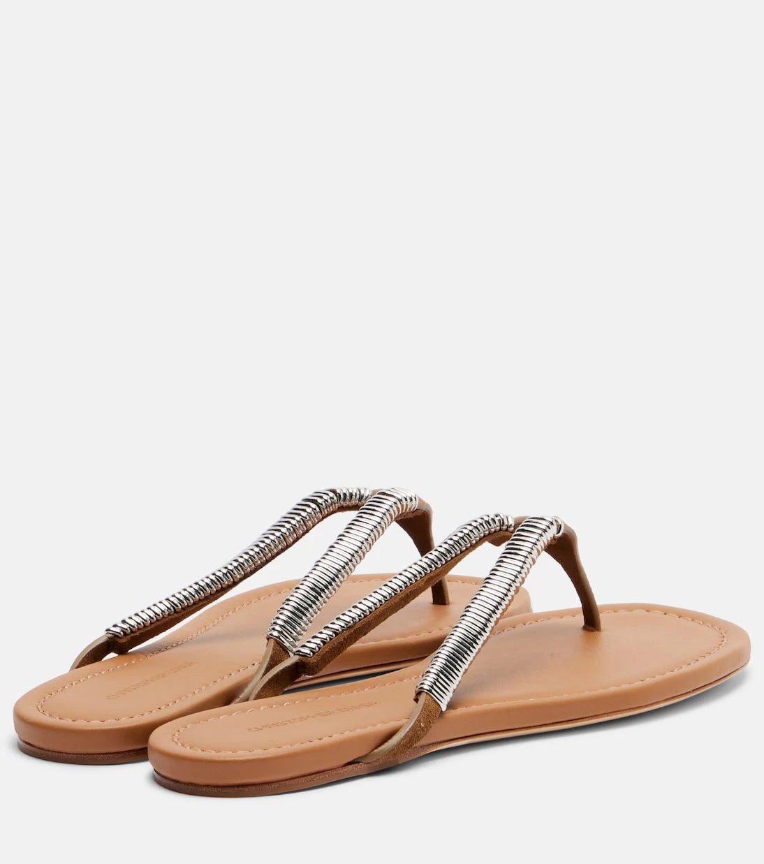 Christopher Esber - Frida embellished suede thong sandals