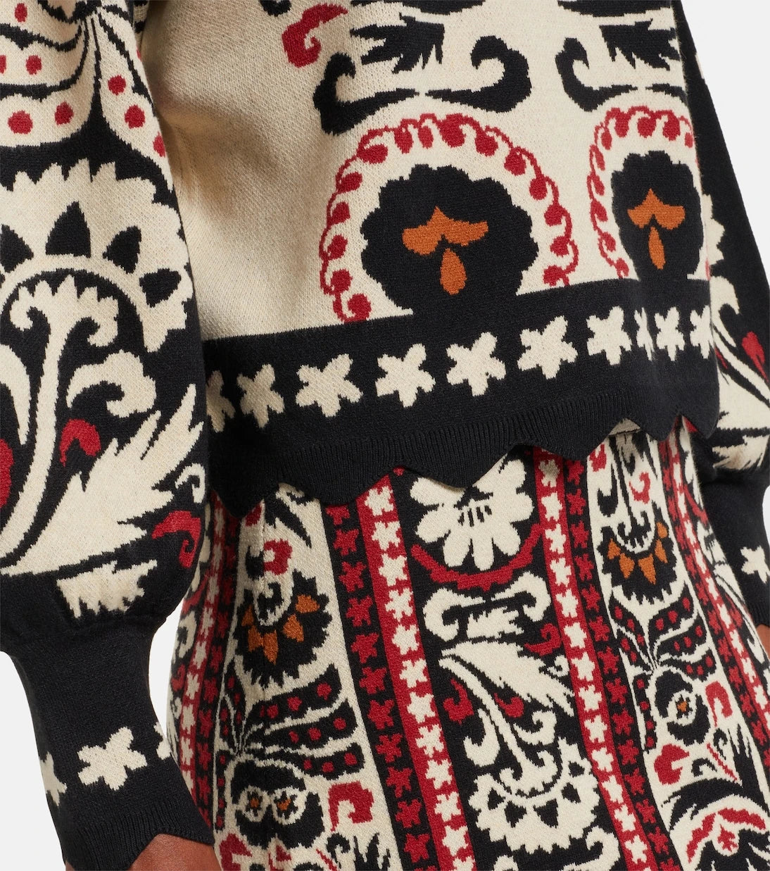 Farm Rio - Tapestry Stripes jacquard sweater