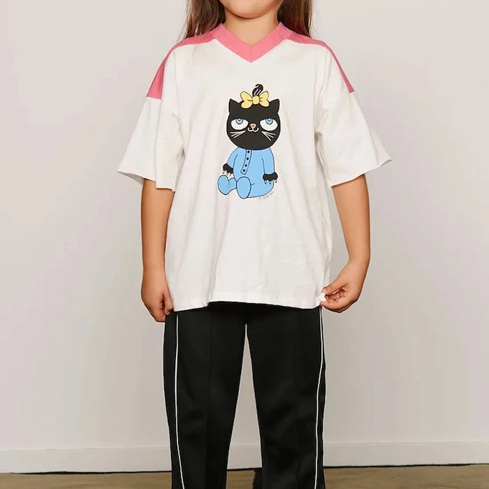 Mini Rodini тениска за деца от памук Cat