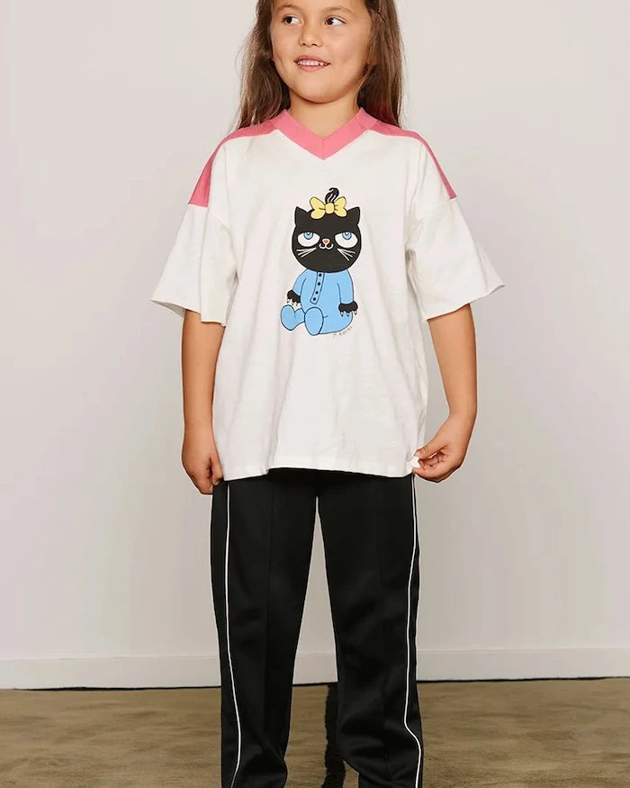 Mini Rodini pamuklu çocuk tişört Cat