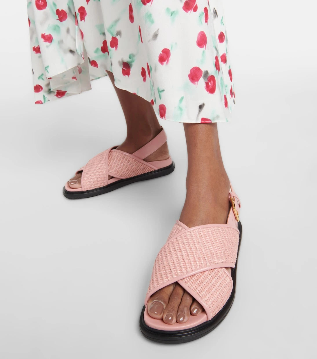 Marni - Fussbet raffia-effect sandals