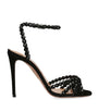 Aquazzura Black Embellished Tequila Heeled Sandals 105