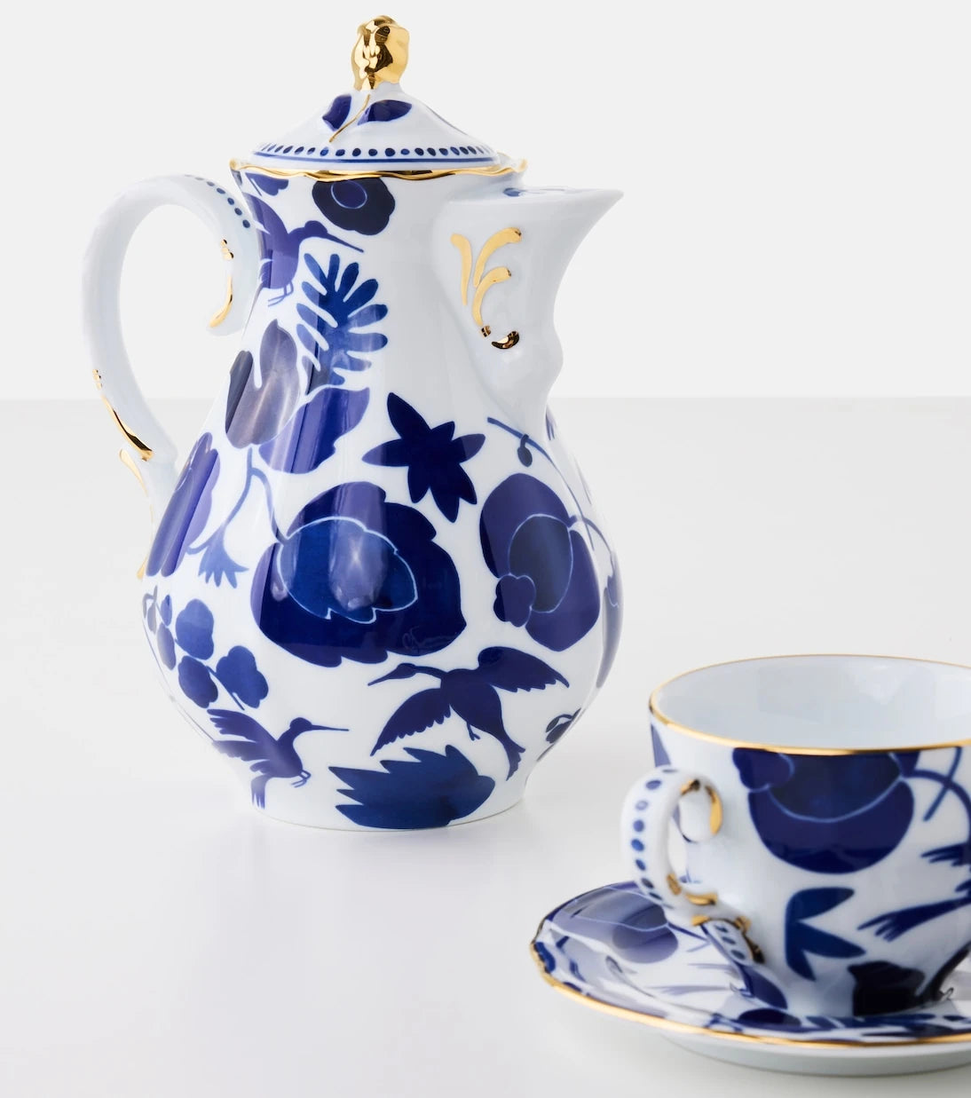 La DoubleJ - Wildbird Blu porcelain teapot