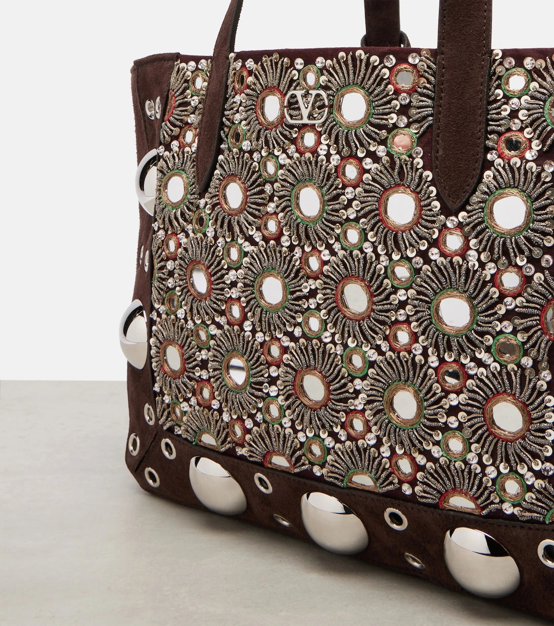 Valentino Garavani - Nellcôte Medium suede tote bag