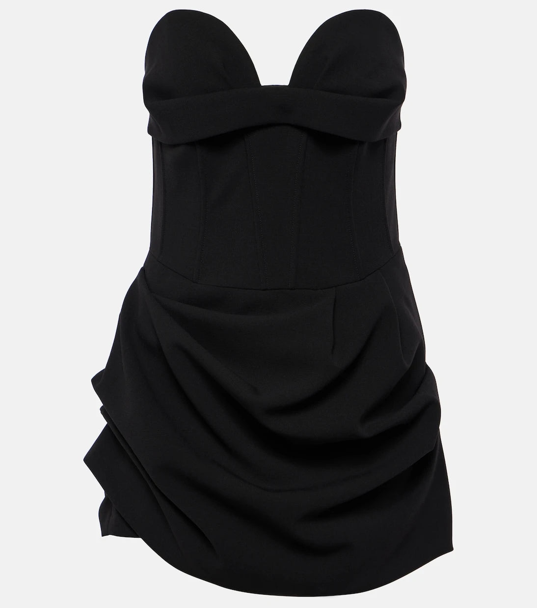Magda Butrym - Draped wool-blend bustier dress