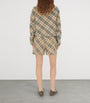 Burberry Beige Technical Check Mid-Rise Shorts