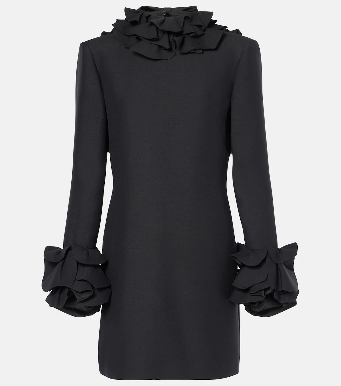 Valentino - Crepe Couture ruffled minidress