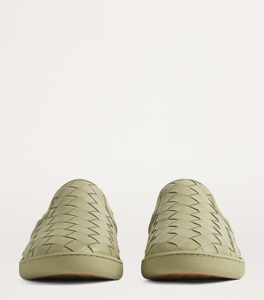 Bottega Veneta Leather Intrecciato Sawyer Sneakers