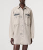 AllSaints Grey Organic Denim Faye Mini Shirt Dress
