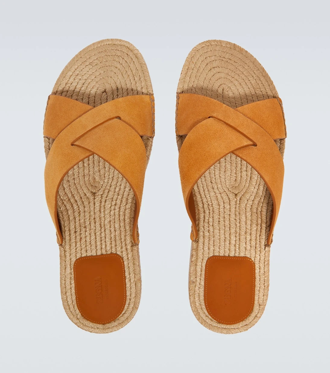 Zegna - Süet espadril sandaletler