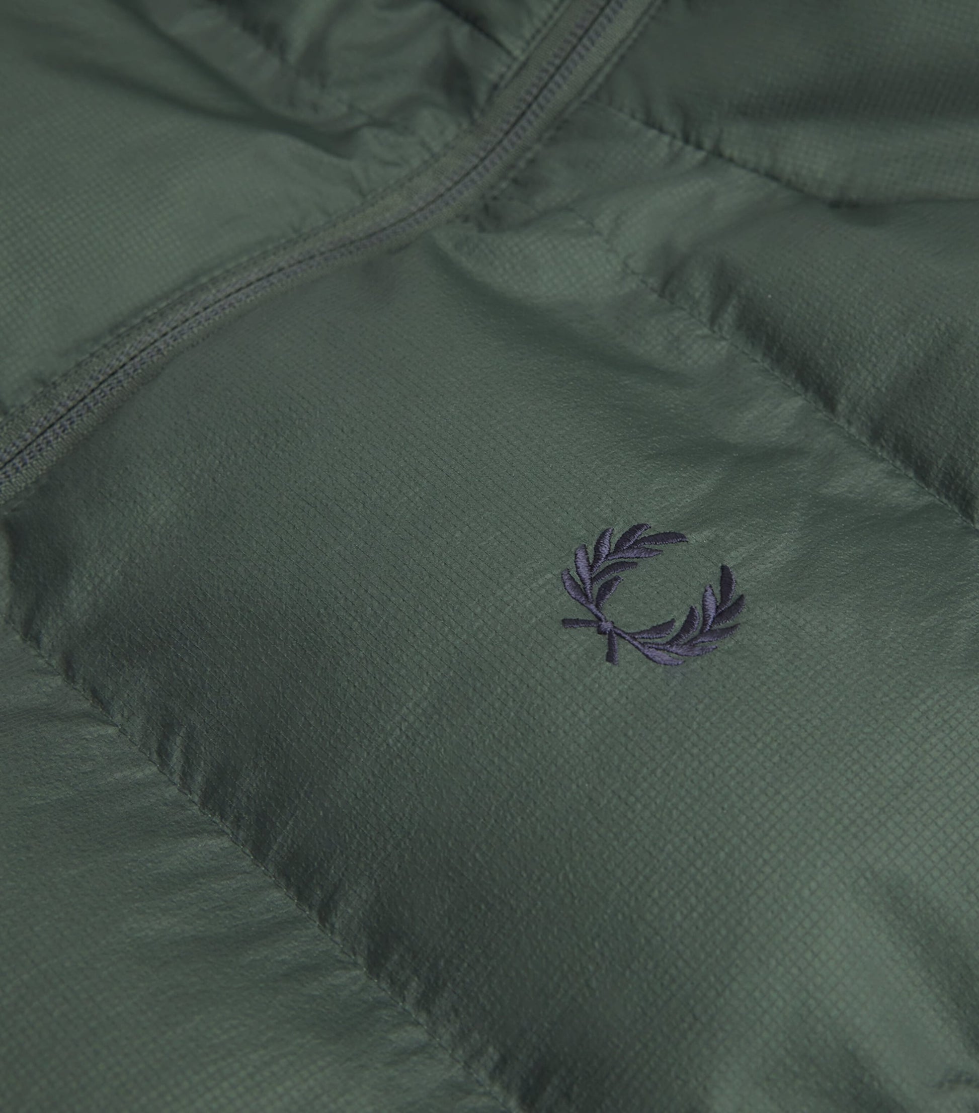 Fred Perry Green Padded Logo GIlet