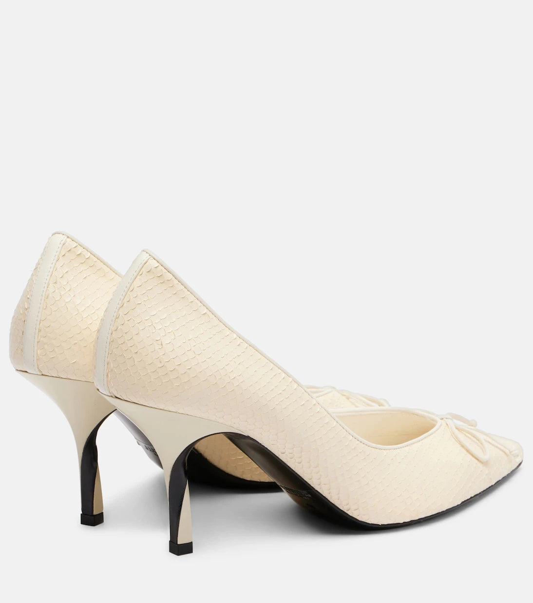 Jacquemus - Tourni snake-effect leather pumps