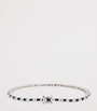 White Gold and Sapphire Bold Linear Tennis Bracelet