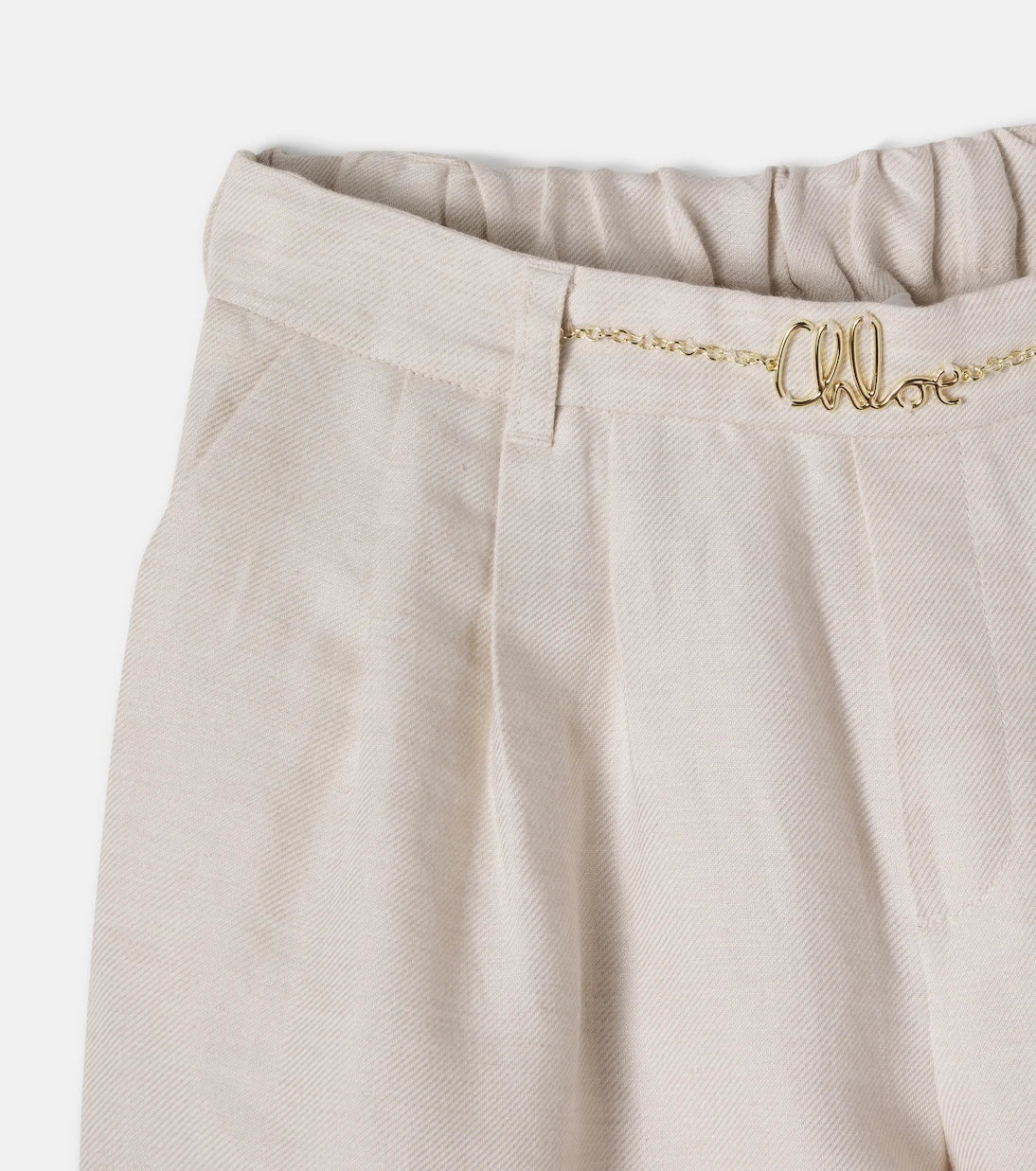 Chloé Kids - بنطلون كتان وقطن
