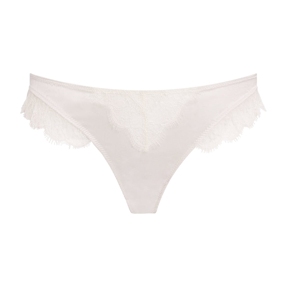 Kiki de Montparnasse Ivory Lace Insert Thong