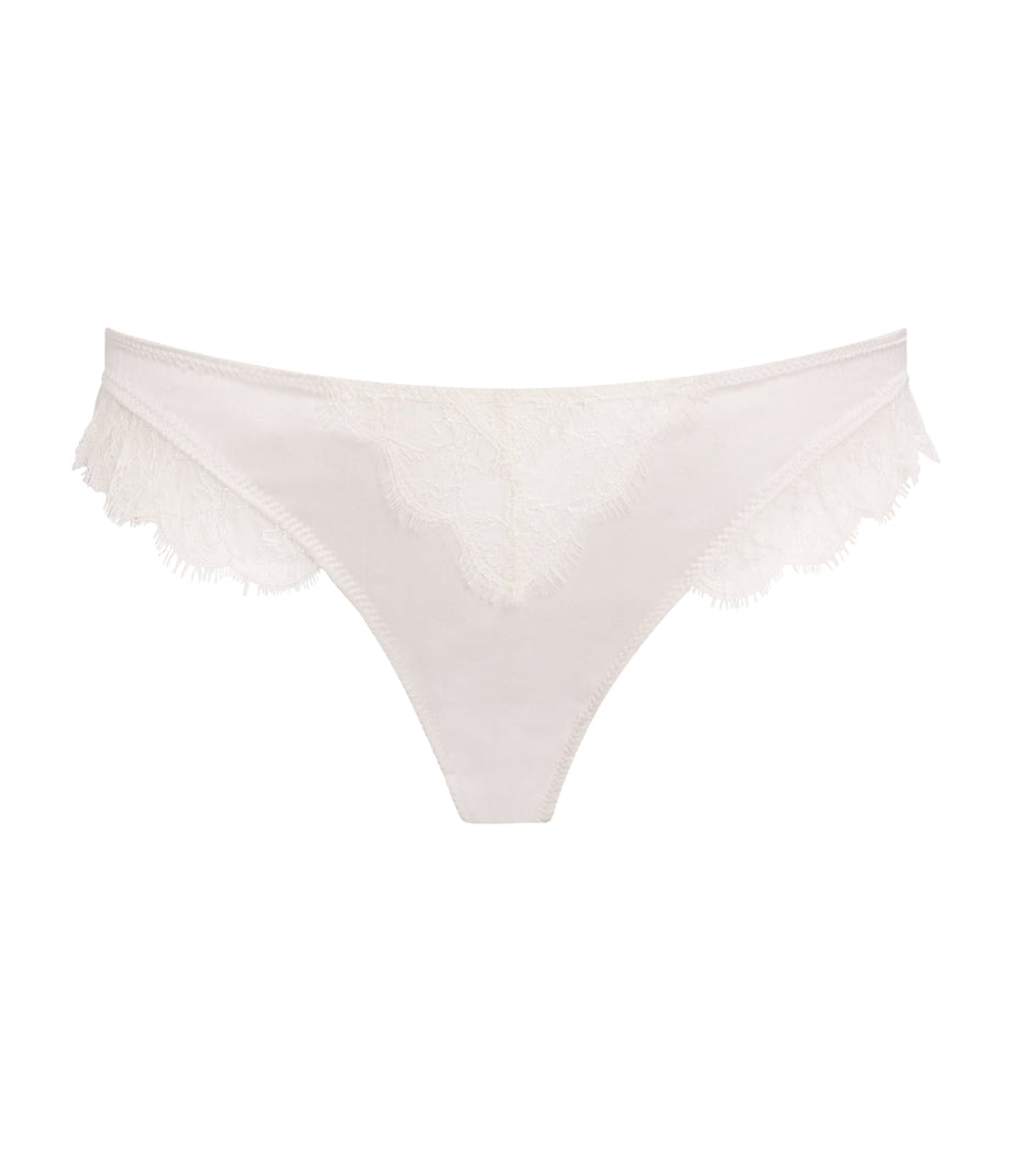 Kiki de Montparnasse Ivory Lace Insert Thong