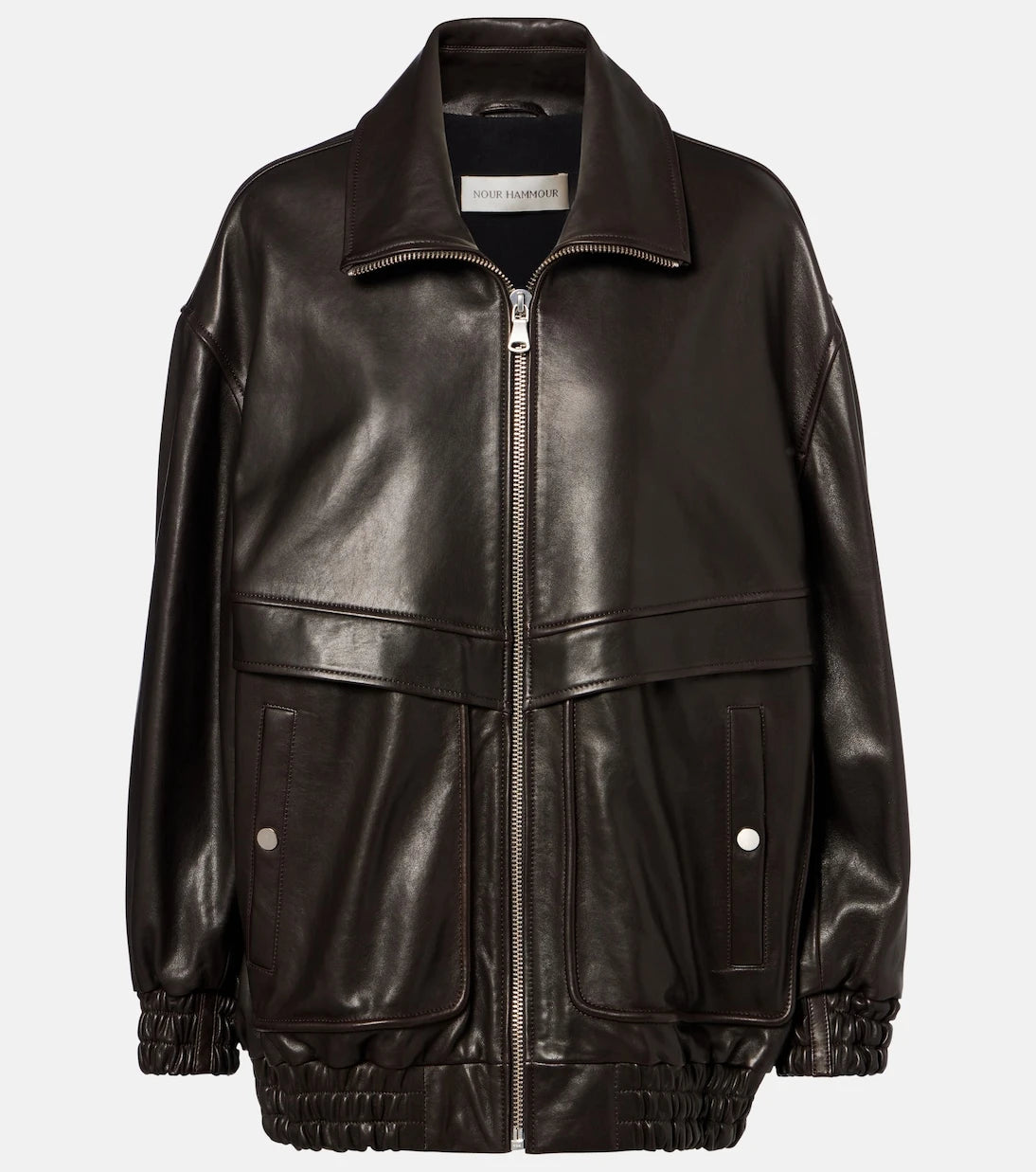 Nour Hammour - Beck leather bomber jacket