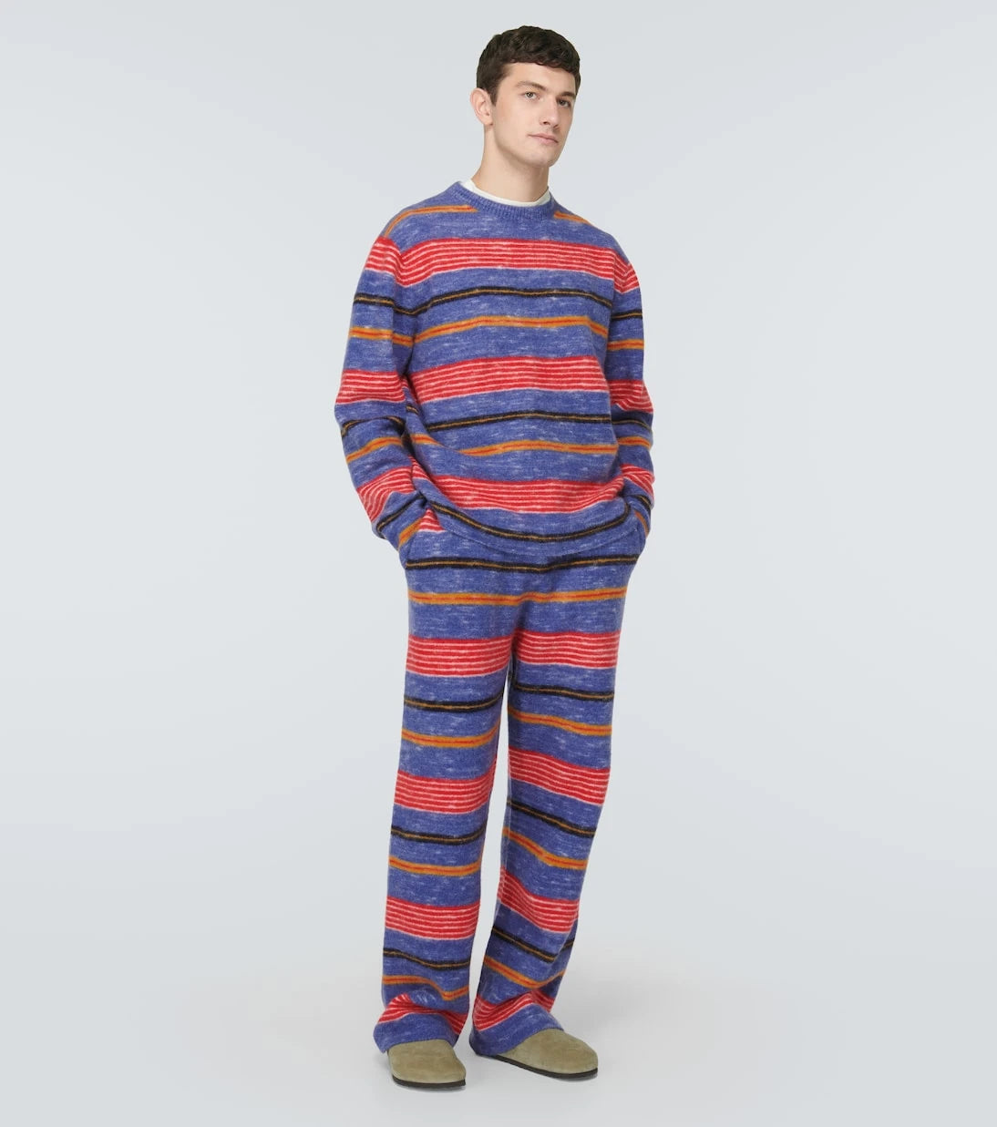 The Elder Statesman - Jasper striped cashmere-blend pants