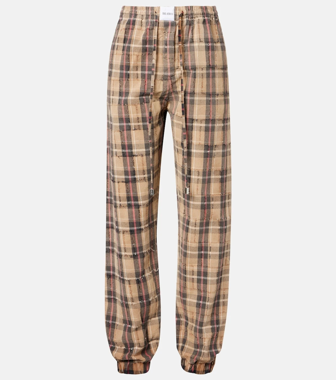 The Attico - Checked cotton flannel cargo pants