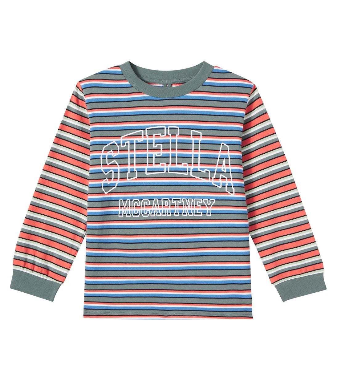 Stella McCartney Kids - Logo striped cotton jersey top