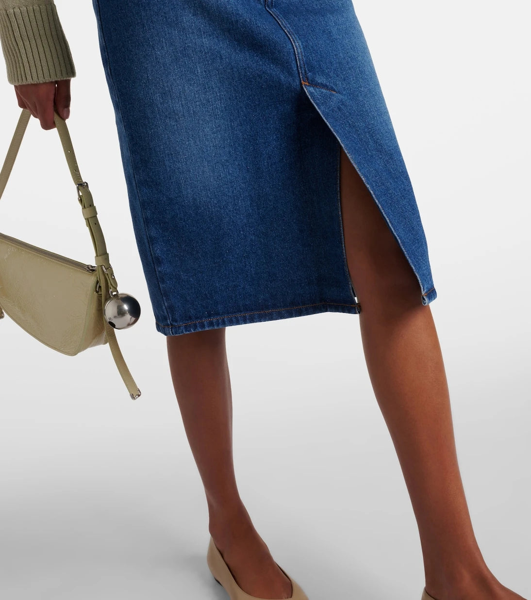 Ami Paris - Denim pencil skirt