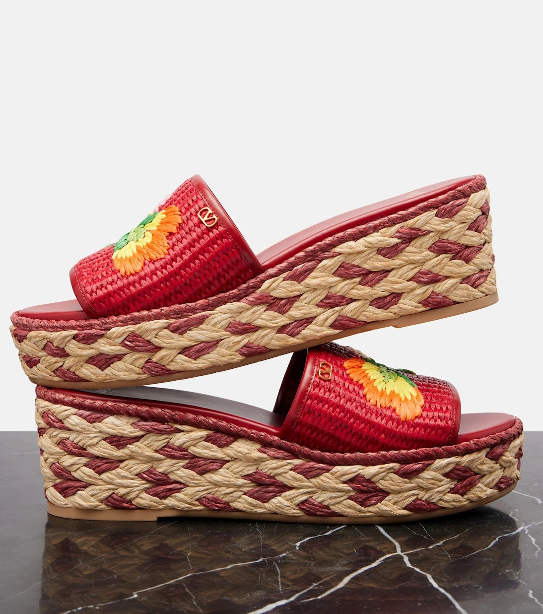 Valentino Garavani - Bribri raffia espadrille wedges