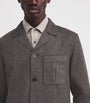 100HANDS Brown Cashmere Herringbone Jacket