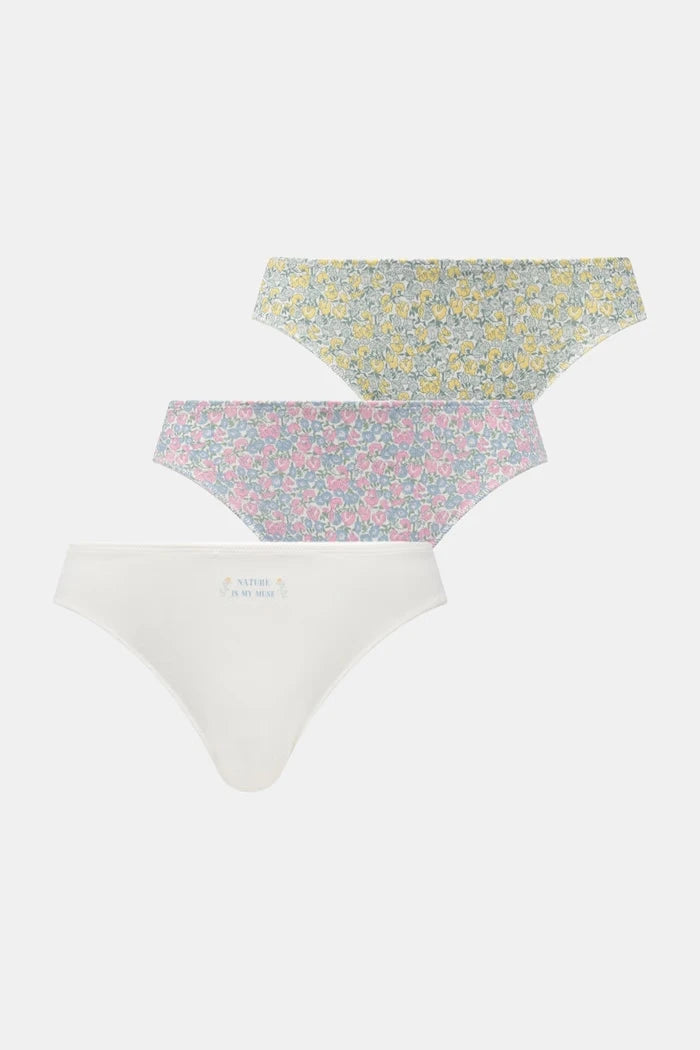 women'secret pamuk ve elastanlı kadın brazilian bikini, 3'lü