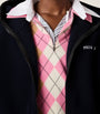 Pink Cashmere Zip-Up Polo Sweater