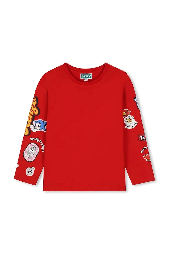 Kenzo Kids Çocuklar İçin Pamuklu Uzun Kollu Bluz