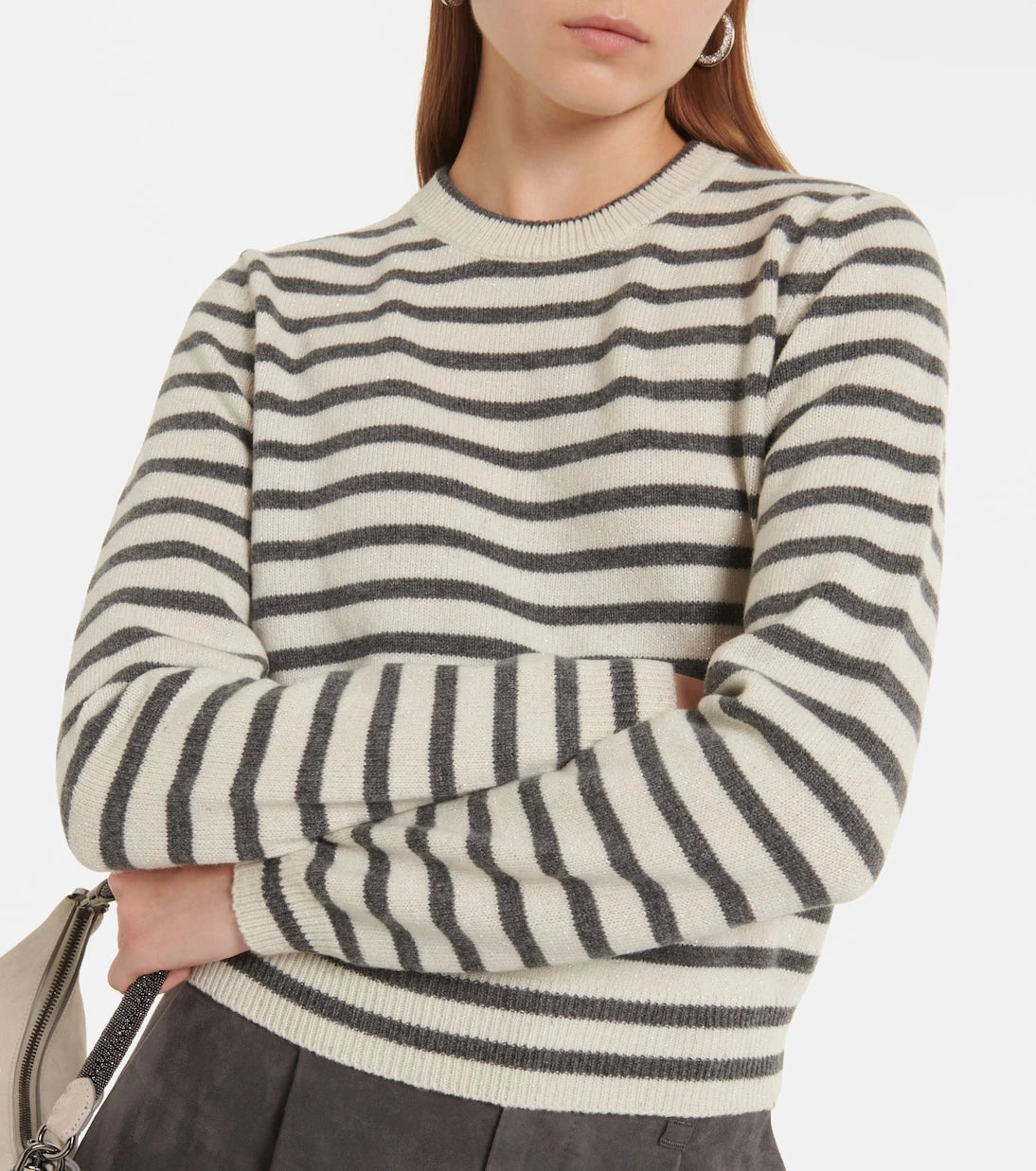 Brunello Cucinelli - Striped cashmere-blend sweater